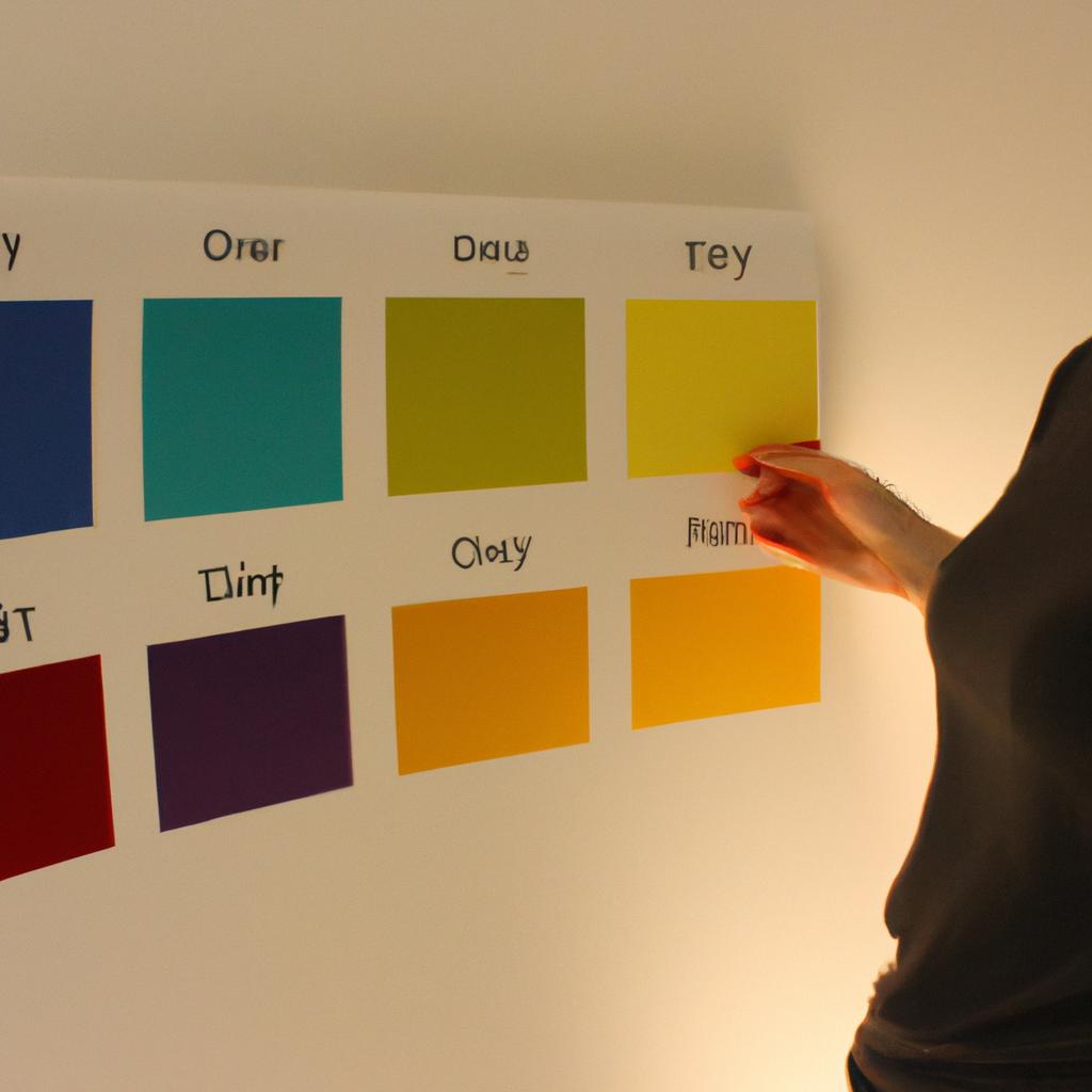 Person studying color theory